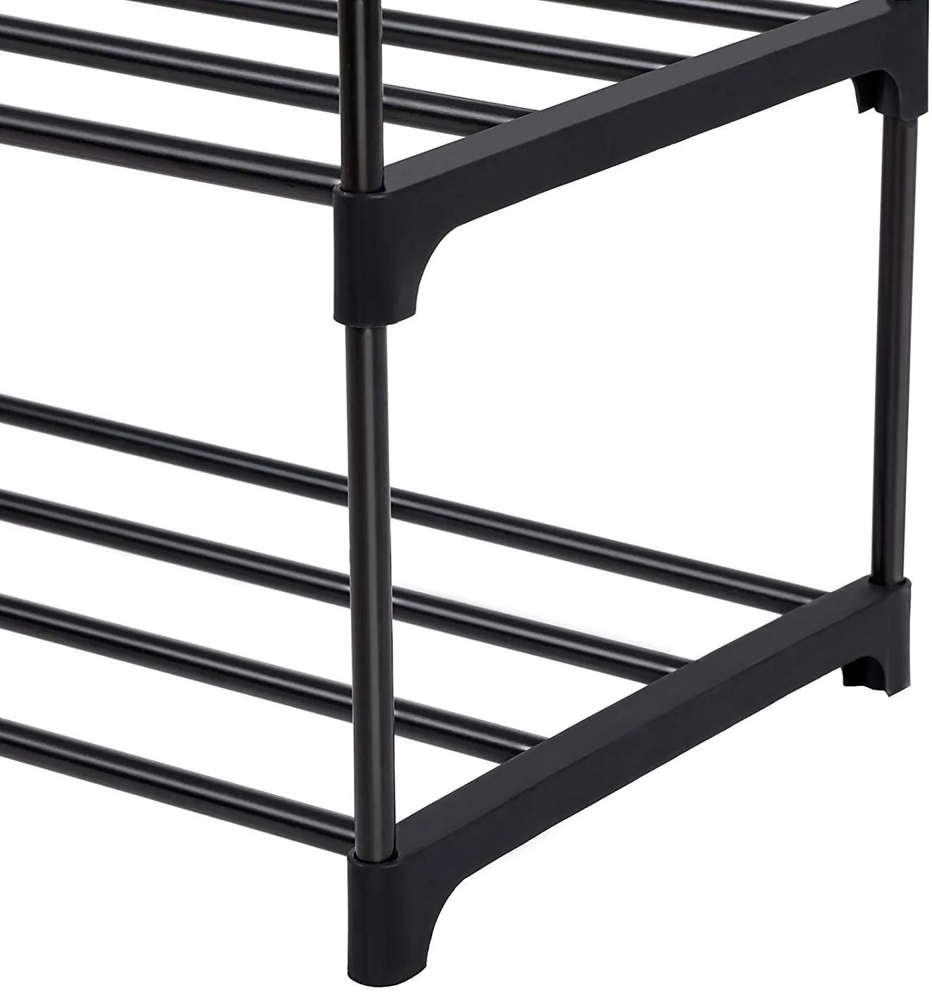 4-Tier Shoe Rack Metal Shoe Tower Shelf Storage Organizer Cabinet