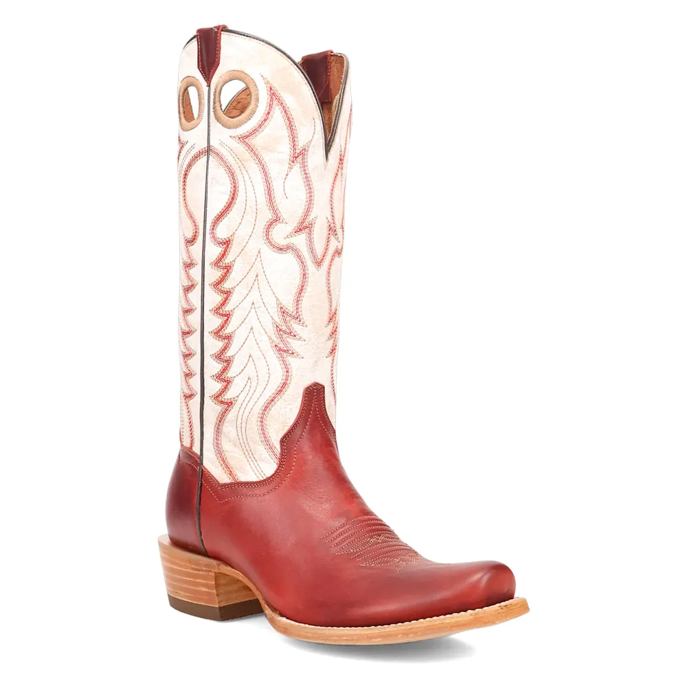 Adelaide Embroidered Square Toe Pull On Cowboy Boots