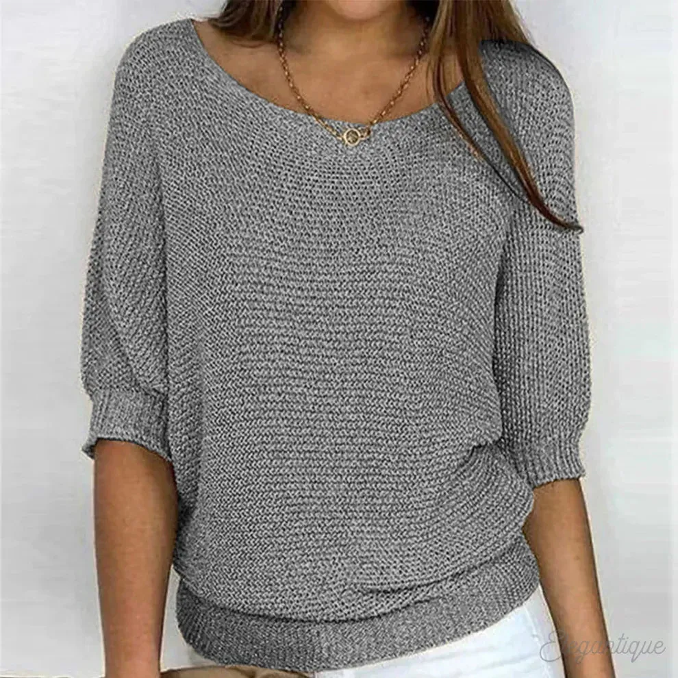 Autrielle Pullover | Trendy warmer Bootsausschnitt-Pullover für Damen im Winter