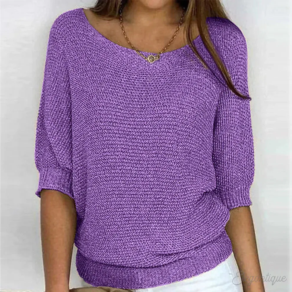 Autrielle Pullover | Trendy warmer Bootsausschnitt-Pullover für Damen im Winter