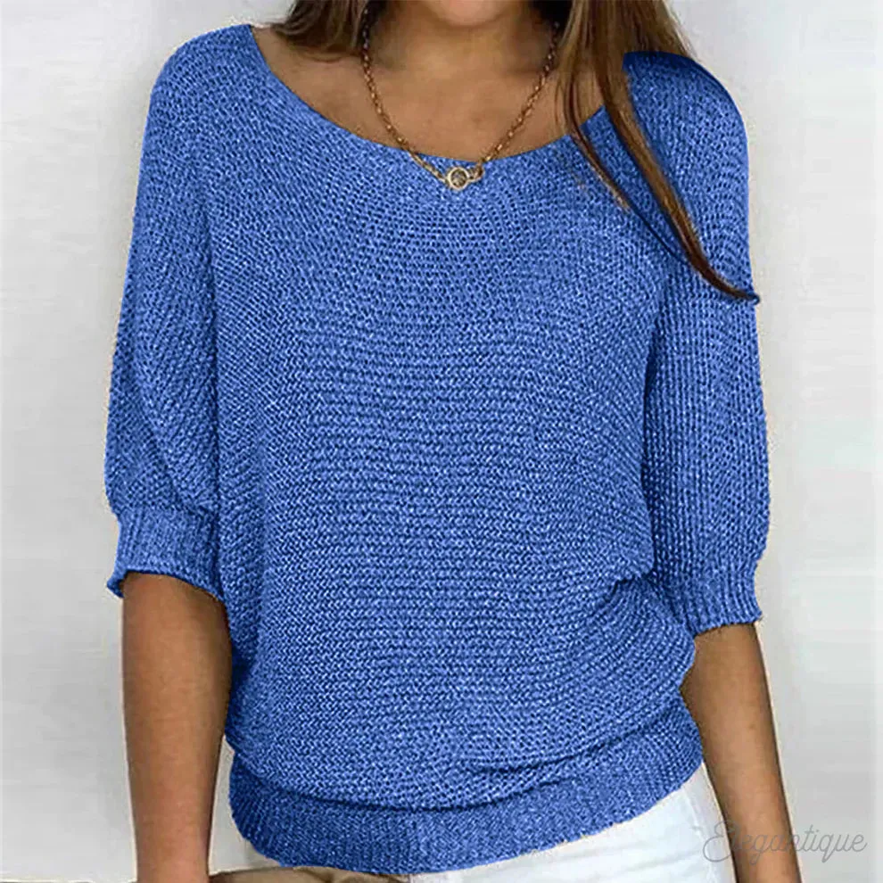 Autrielle Pullover | Trendy warmer Bootsausschnitt-Pullover für Damen im Winter