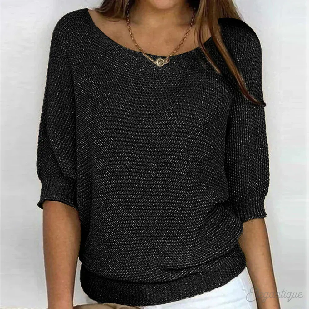 Autrielle Pullover | Trendy warmer Bootsausschnitt-Pullover für Damen im Winter