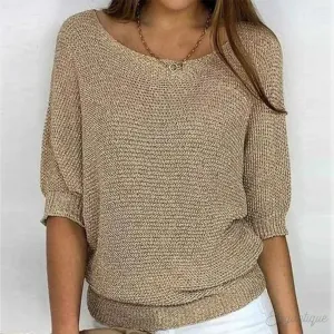 Autrielle Pullover | Trendy warmer Bootsausschnitt-Pullover für Damen im Winter