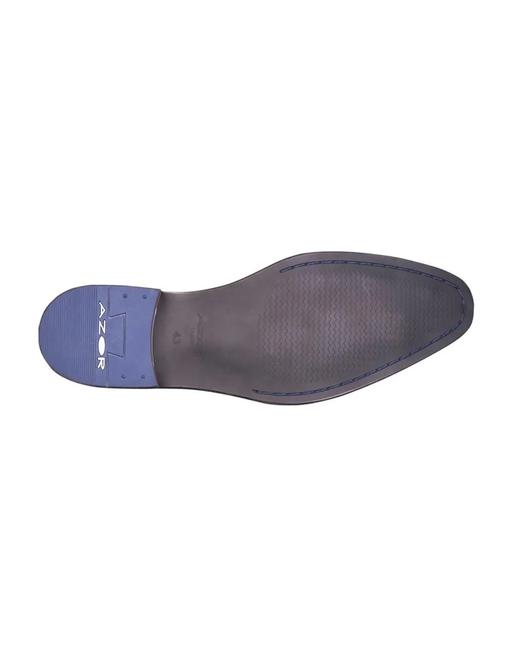 AZOR Mens Semi - Square Bruno Slip On Shoes Navy UK 6 to UK 12