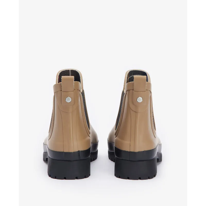 Barbour Mallow Ladies Wellington Chelsea Boot - Sandstone/Black