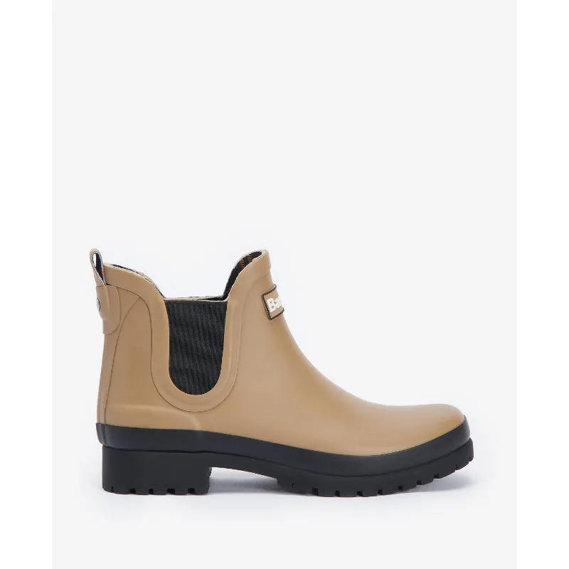 Barbour Mallow Ladies Wellington Chelsea Boot - Sandstone/Black