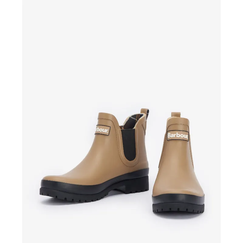 Barbour Mallow Ladies Wellington Chelsea Boot - Sandstone/Black