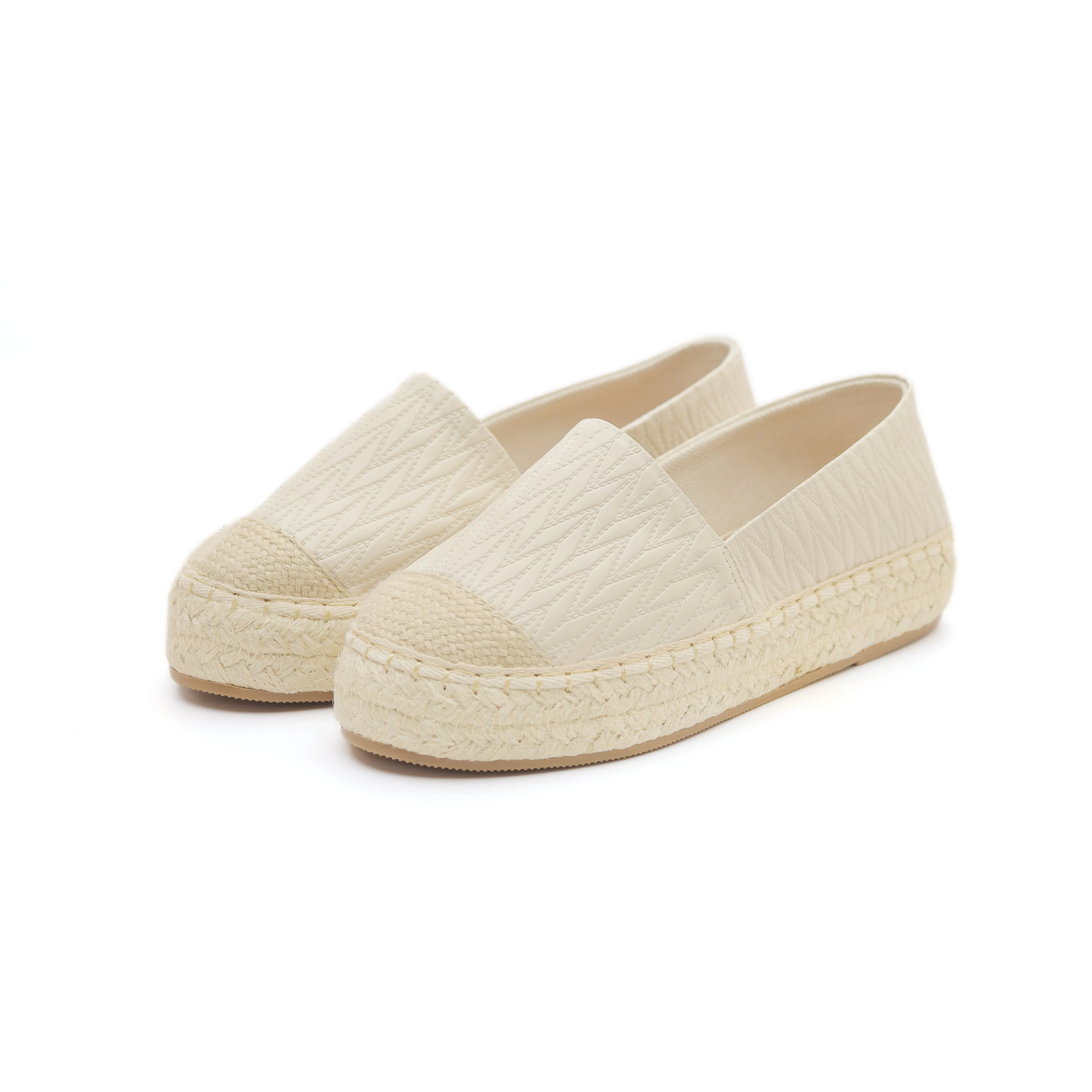 Beige Weave Comfort Espadrilles