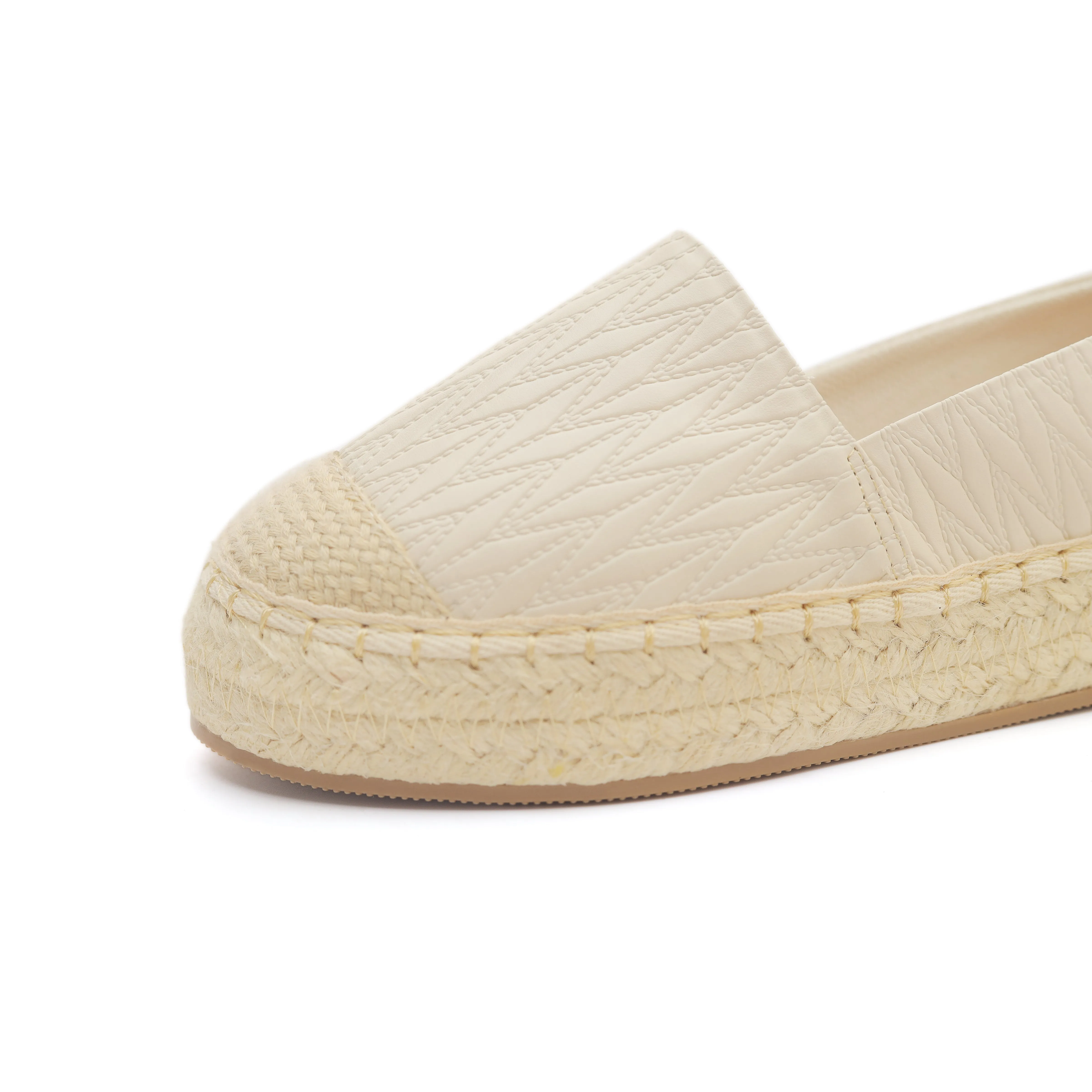 Beige Weave Comfort Espadrilles