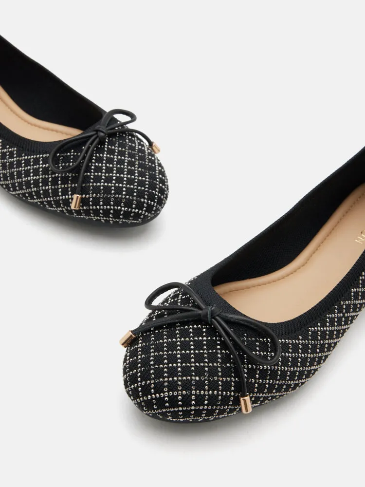 Brooke Crystal Grid Flyknit Flats