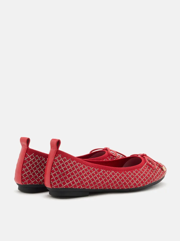 Brooke Crystal Grid Flyknit Flats