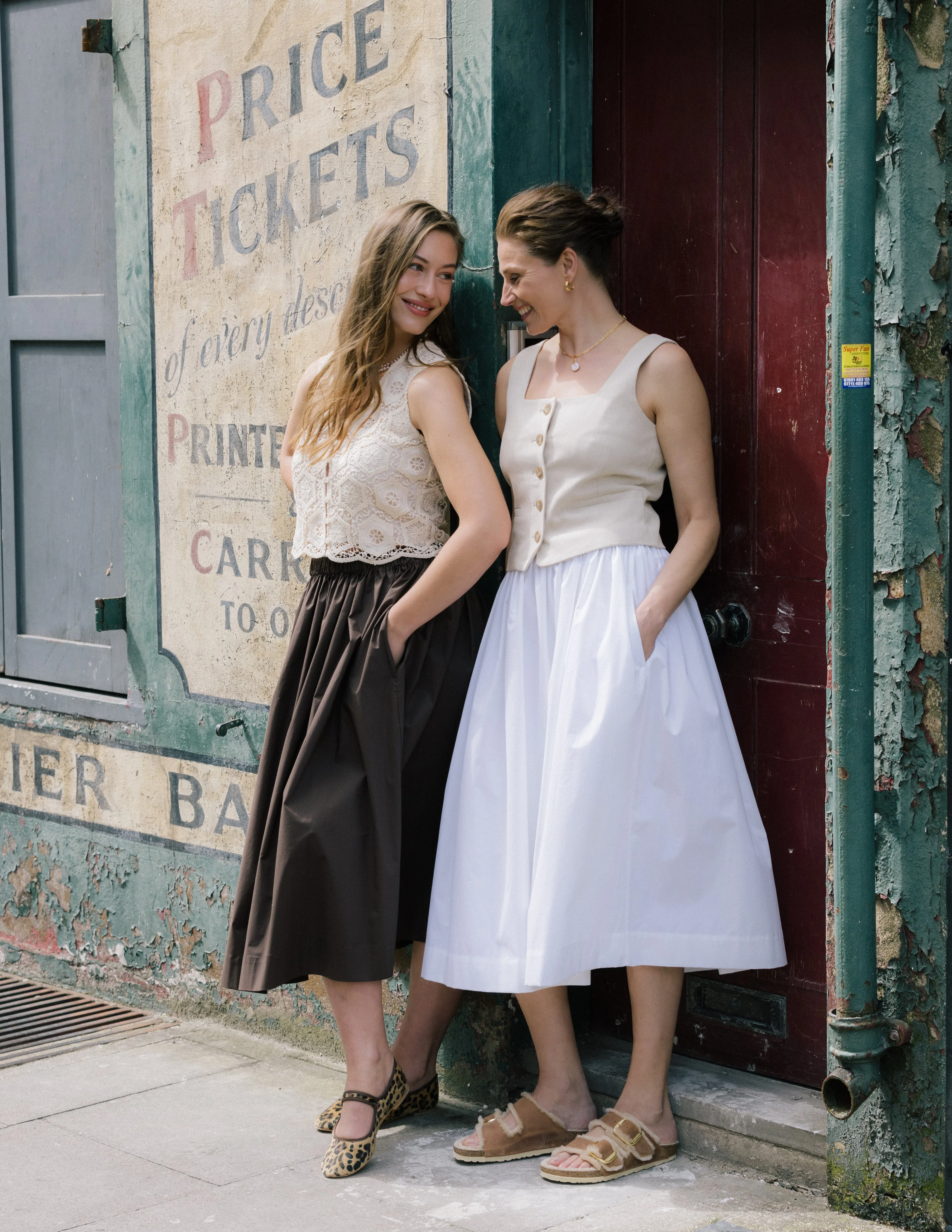 Brown Cotton Tina Skirt