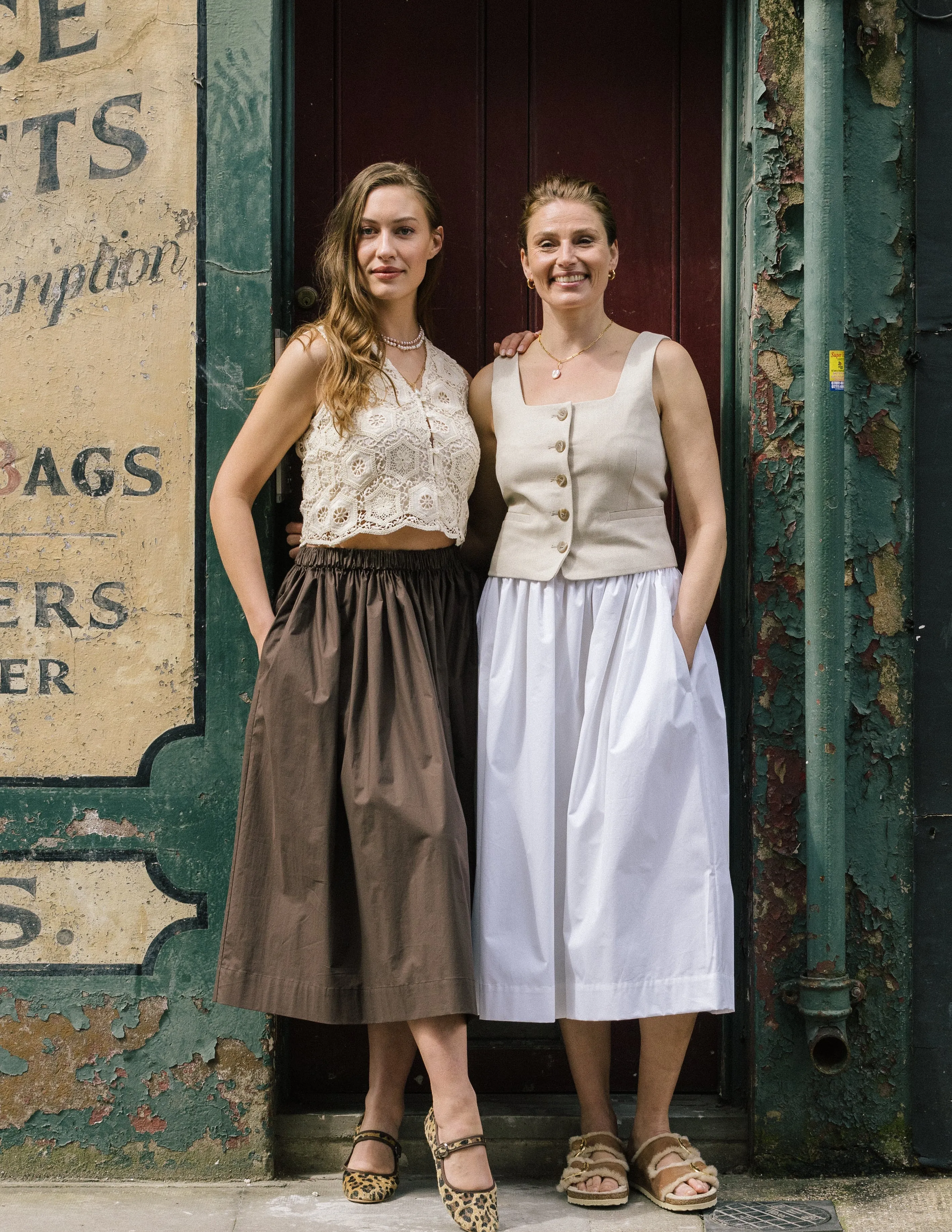 Brown Cotton Tina Skirt