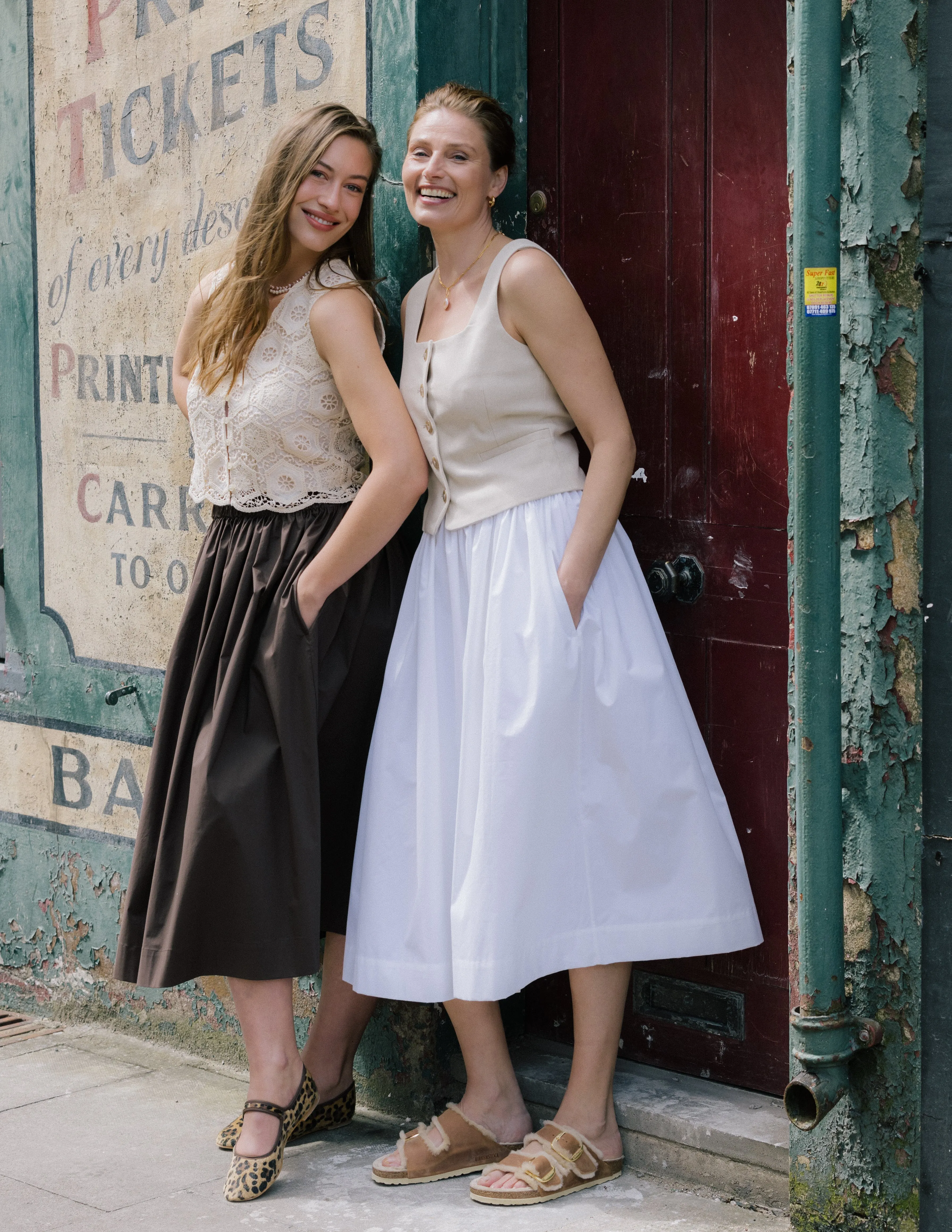 Brown Cotton Tina Skirt