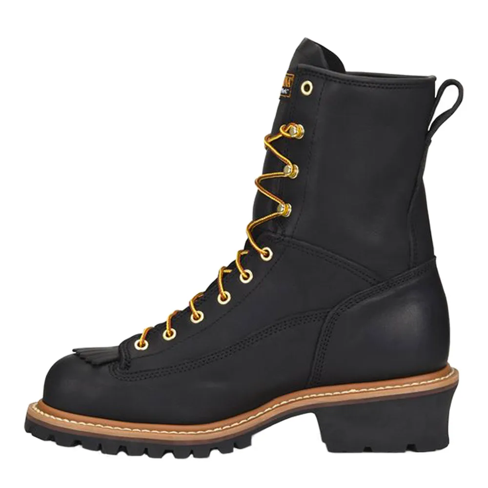 Carolina Men's Spruce 8" Waterproof Steel Toe Logger Boot_Black