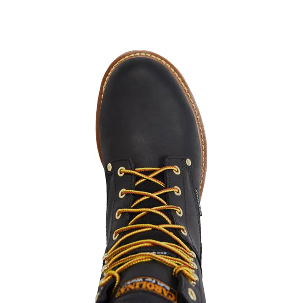 Carolina Men's Spruce 8" Waterproof Steel Toe Logger Boot_Black