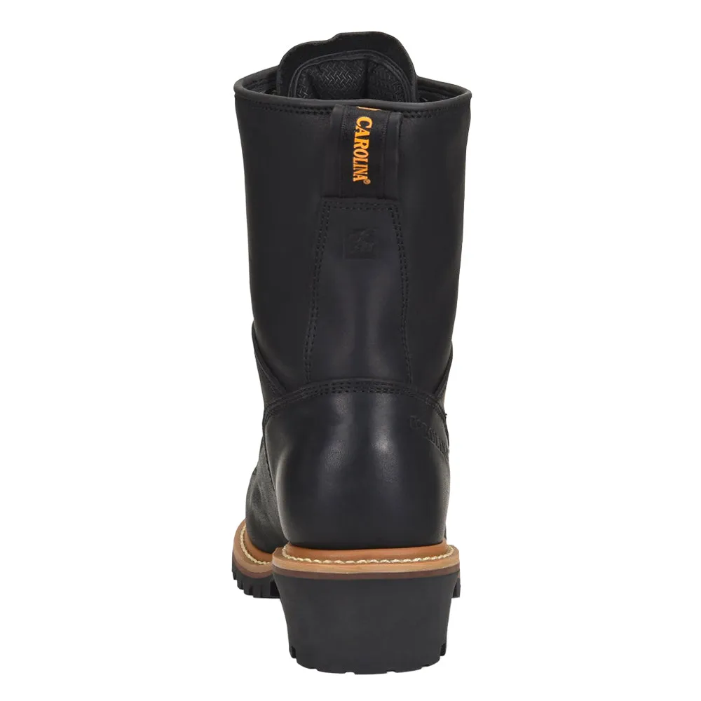 Carolina Men's Spruce 8" Waterproof Steel Toe Logger Boot_Black