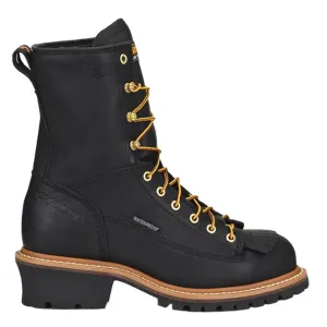 Carolina Men's Spruce 8" Waterproof Steel Toe Logger Boot_Black