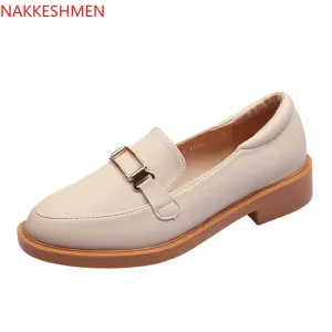 European and American fashion women's shoes retro loaferflate small leather shoes light-mouthed single shoes