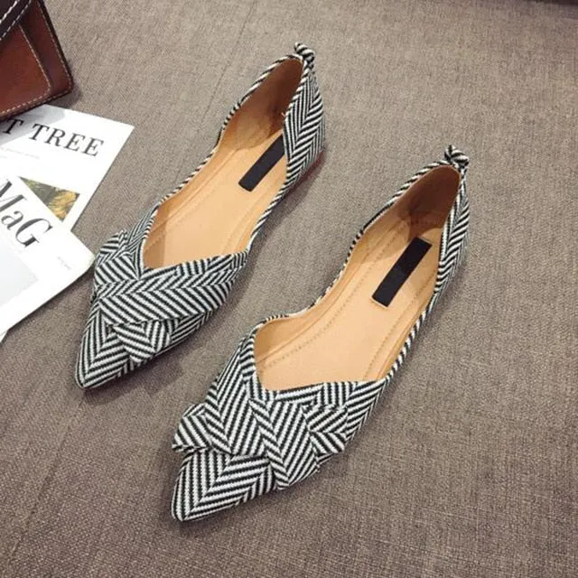 Fashion Flats for Women Shoes 2020 Spring Summer Boat Shoes Pointed toe Casual Slip-on Shoes Elegant Ladies Footwear A1394
