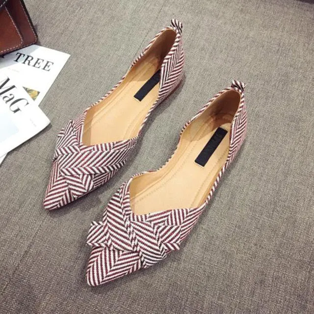 Fashion Flats for Women Shoes 2020 Spring Summer Boat Shoes Pointed toe Casual Slip-on Shoes Elegant Ladies Footwear A1394