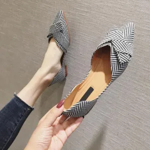 Fashion Flats for Women Shoes 2020 Spring Summer Boat Shoes Pointed toe Casual Slip-on Shoes Elegant Ladies Footwear A1394