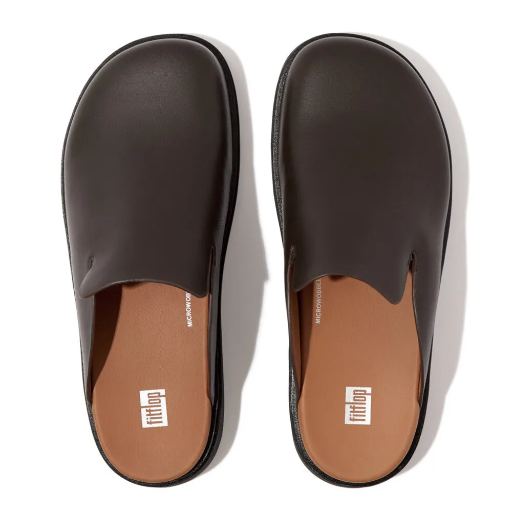 FitFlop Gen-FF Mens Leather Mules Brown