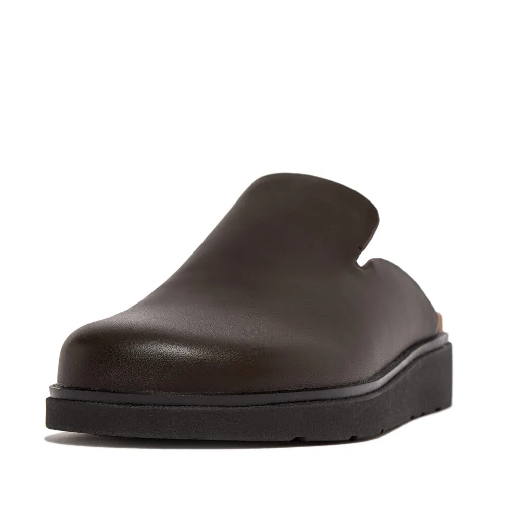 FitFlop Gen-FF Mens Leather Mules Brown
