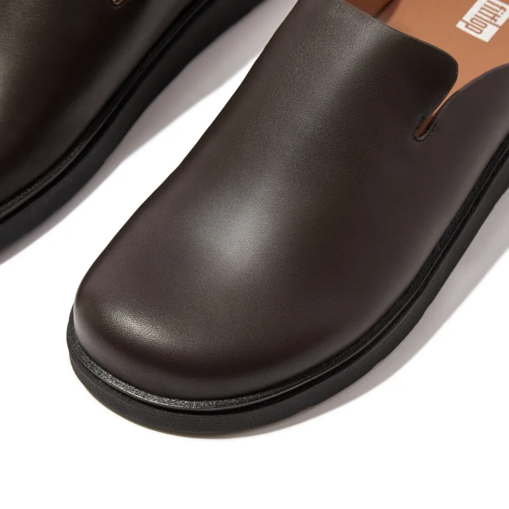 FitFlop Gen-FF Mens Leather Mules Brown
