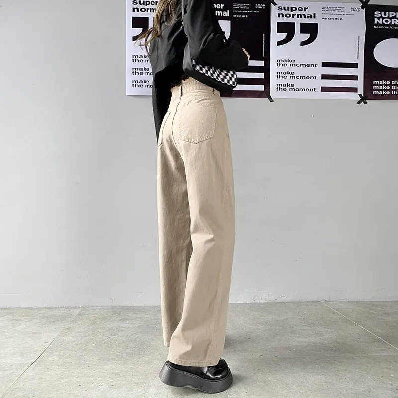 High Waist Straight Leg Jeans voor een Modieuze Look