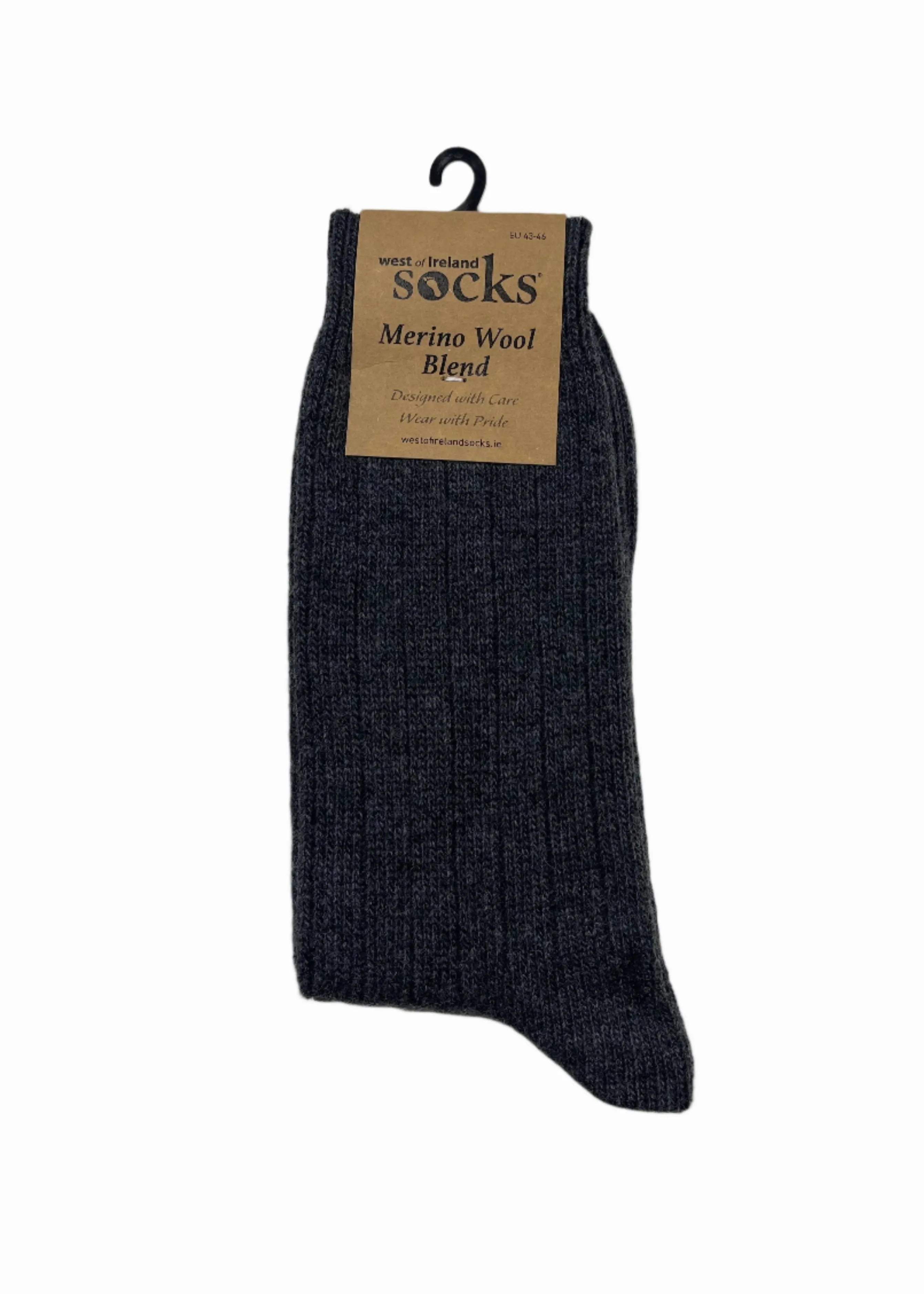 Irish Merino Wool Socks | Charcoal
