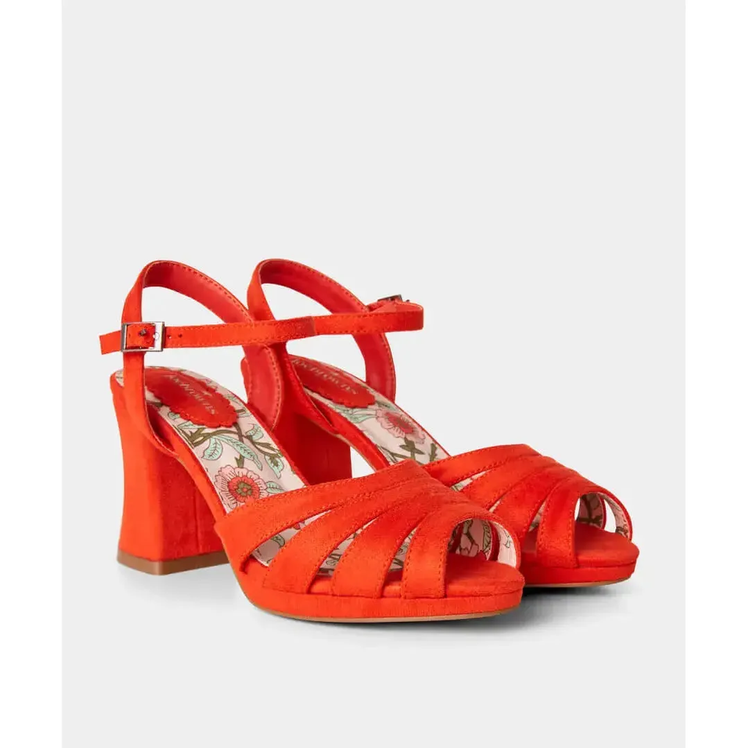 Joe Browns Riviera ORANGE Strappy Platform Sandals Kc328a