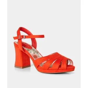 Joe Browns Riviera ORANGE Strappy Platform Sandals Kc328a