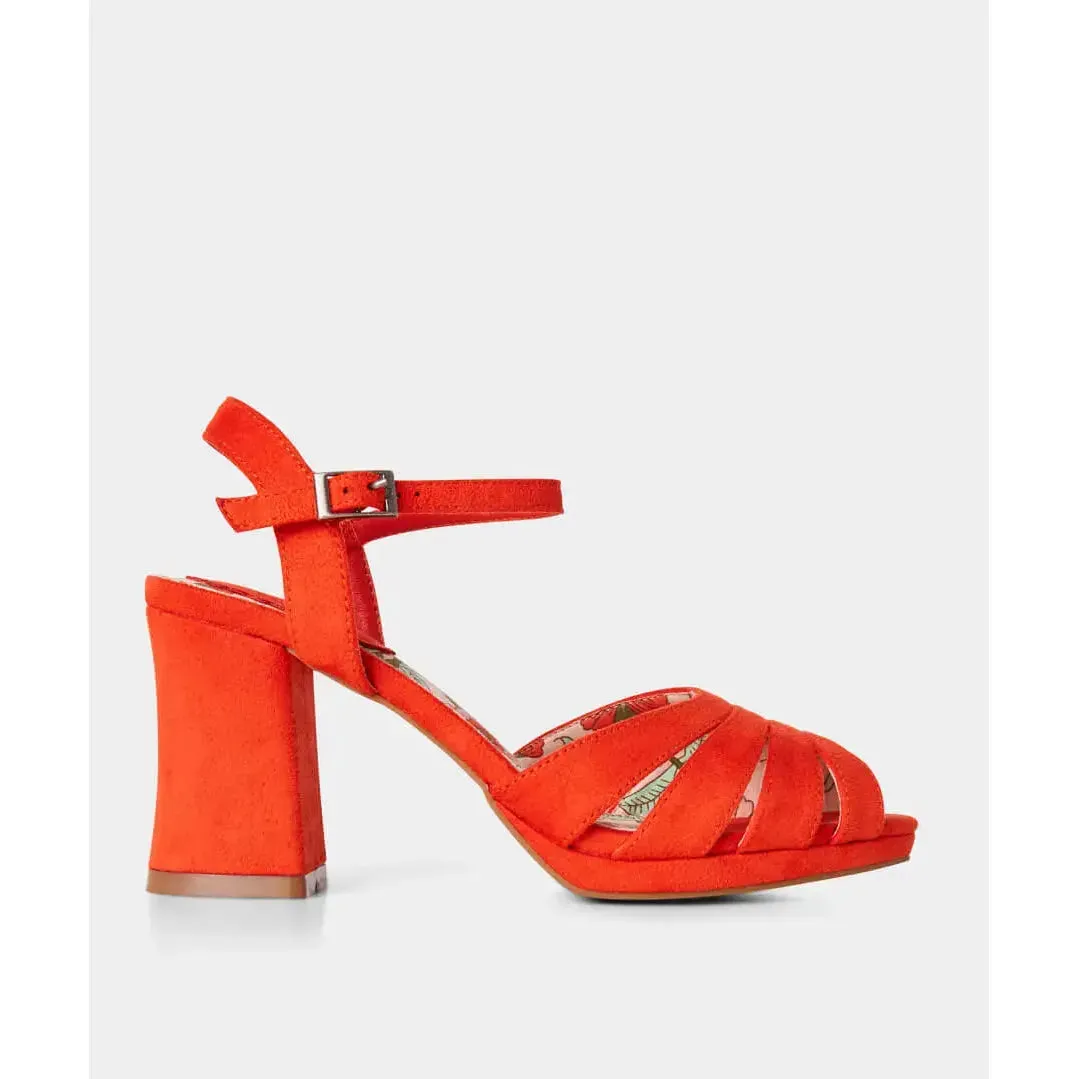 Joe Browns Riviera ORANGE Strappy Platform Sandals Kc328a