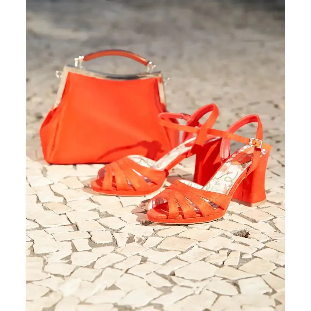 Joe Browns Riviera ORANGE Strappy Platform Sandals Kc328a