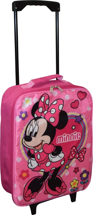 Junior Minnie Mouse 15" Collapsible Wheeled Pilot Case - Rolling Luggage