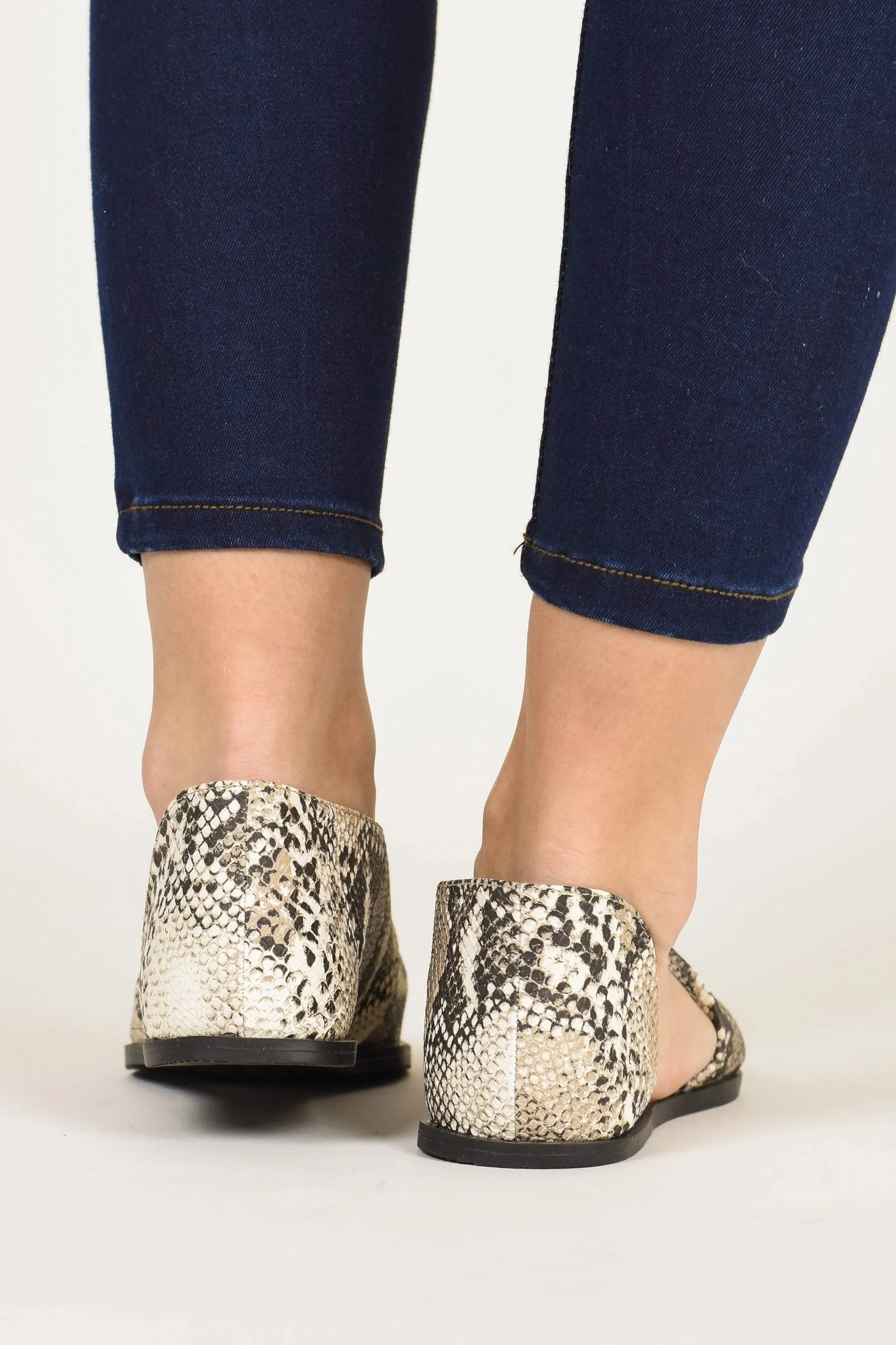 Keeping It Going Tan Brown Snake Flats