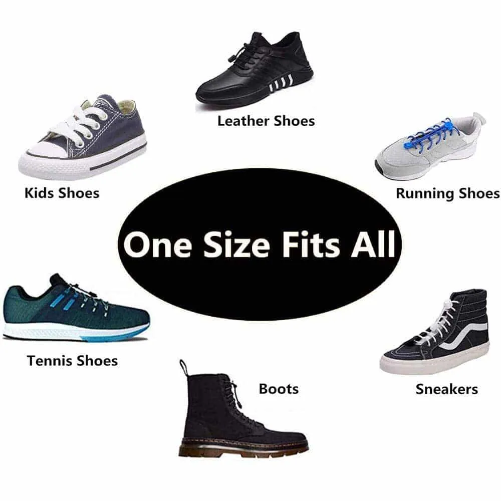 Lazy No-Tie Elastic Speed Shoelaces - White