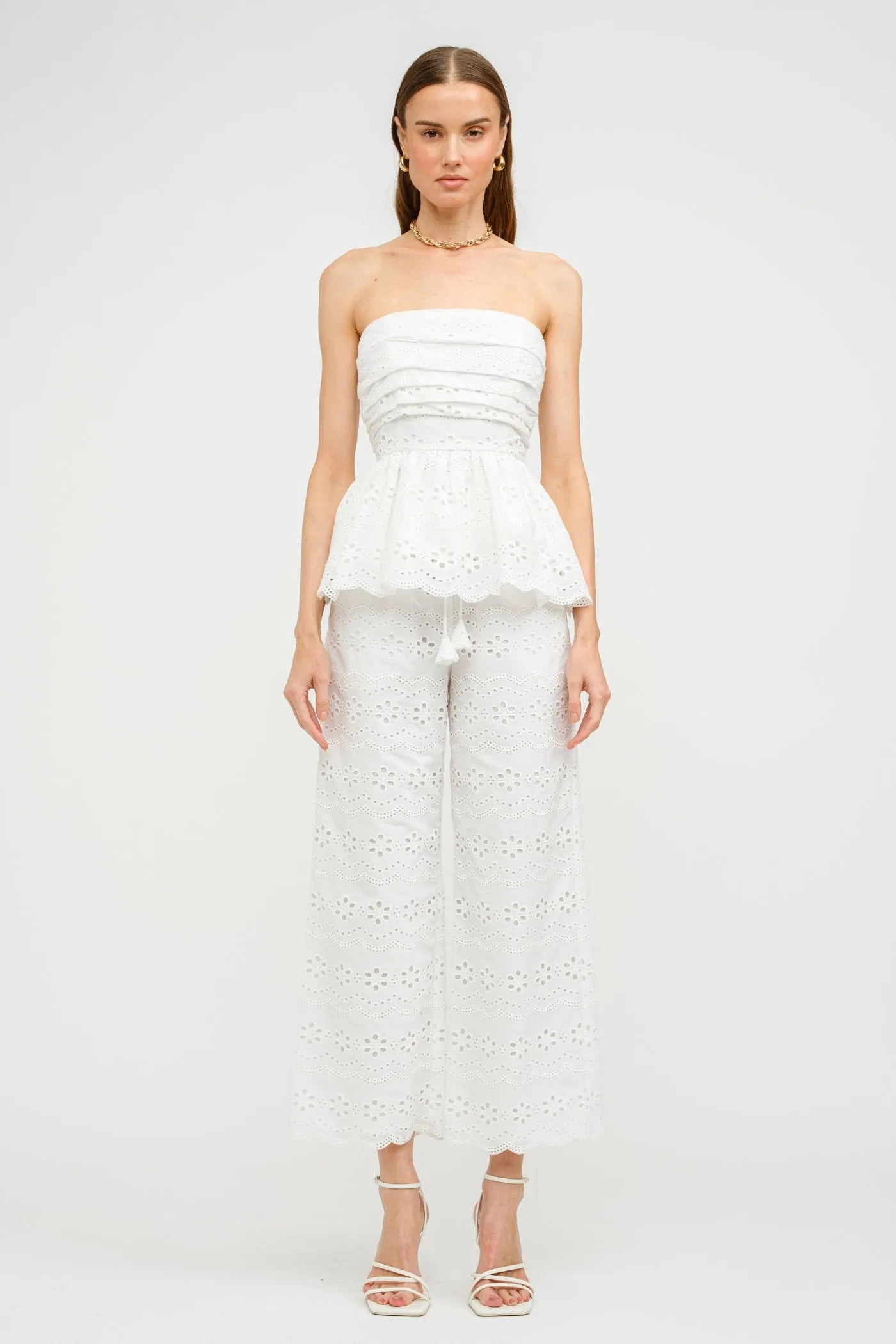 MANDY BIARRITZ EMBROIDERED PANTS