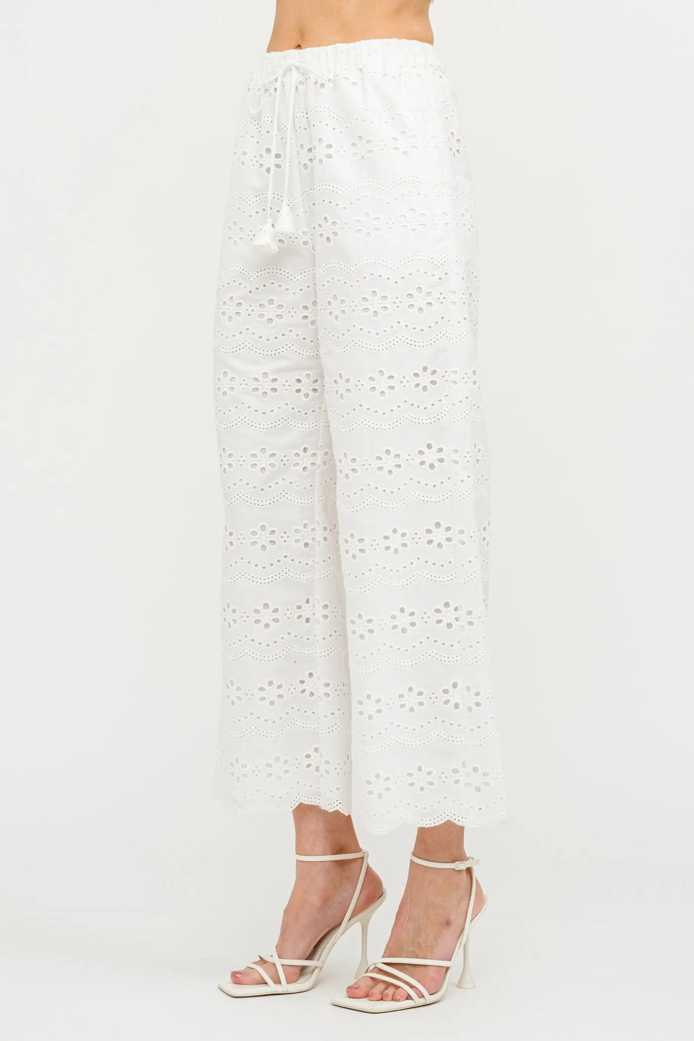 MANDY BIARRITZ EMBROIDERED PANTS