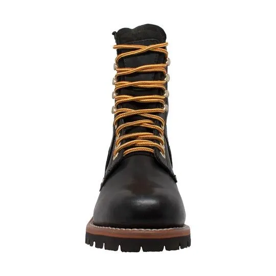 Men's 9" Logger Black Leather Boots