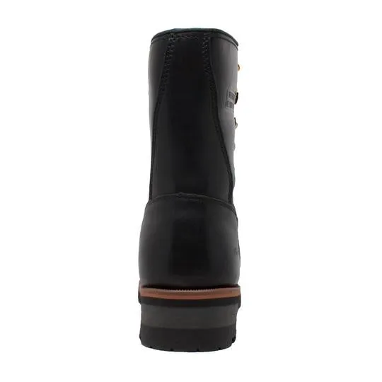 Men's 9" Logger Black Leather Boots