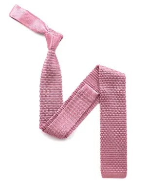 Pastel Pink Knitted Silk Tie