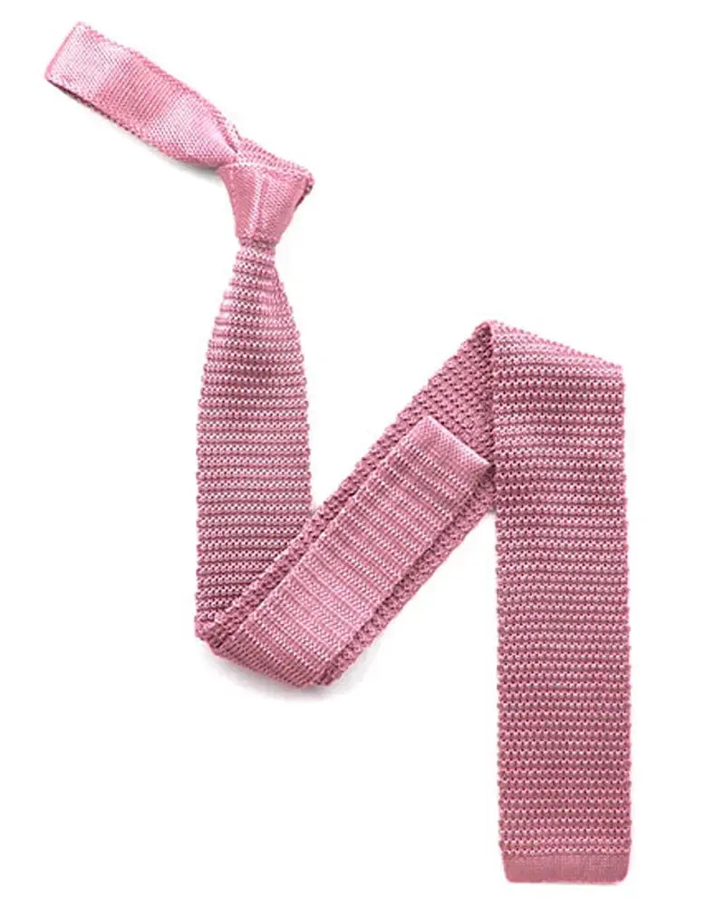 Pastel Pink Knitted Silk Tie