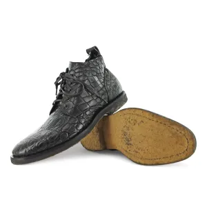 R3035 - Brown Moc Croc Lace Up