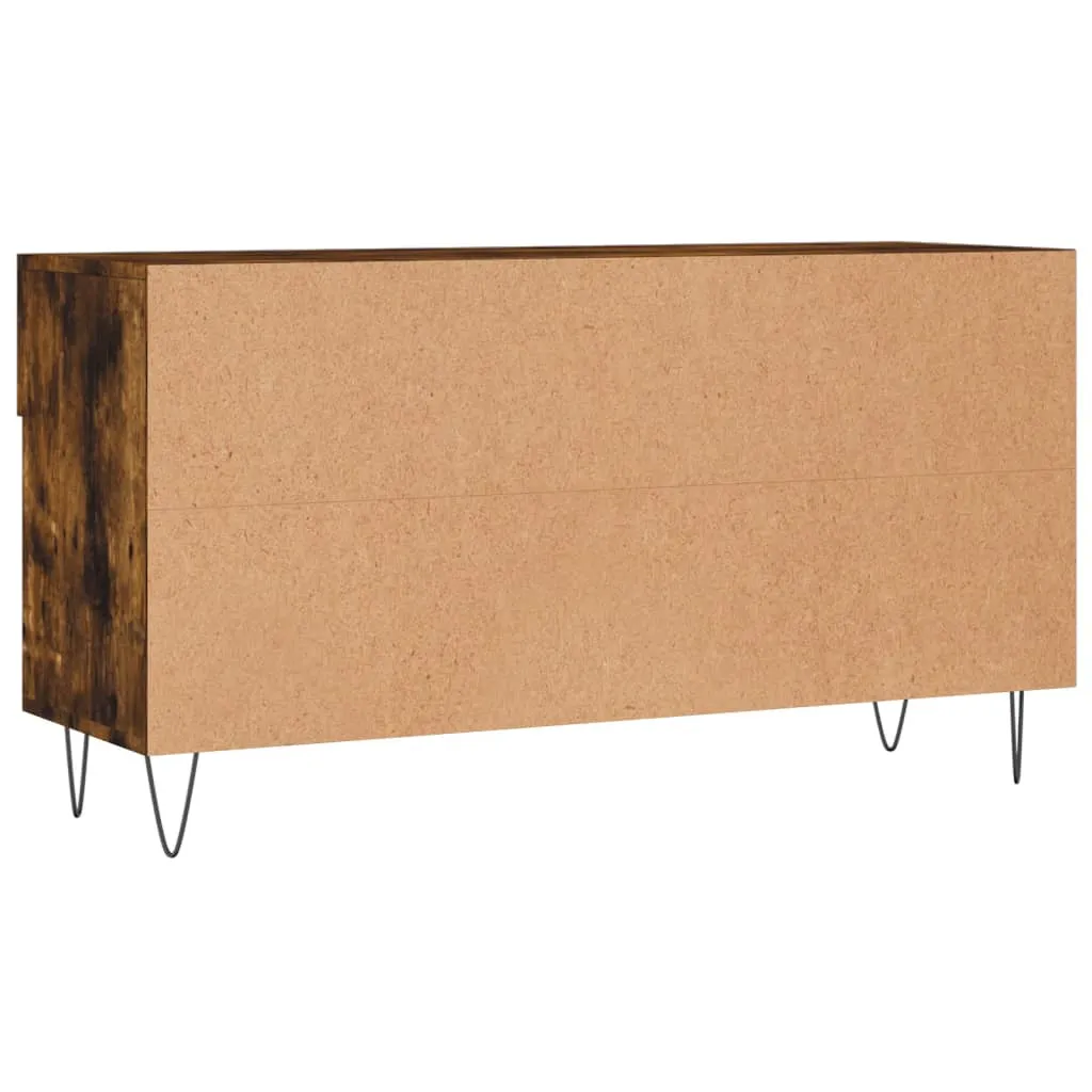 Shoe Bench Smoked Oak 102x35x55 cm Engineered Wood