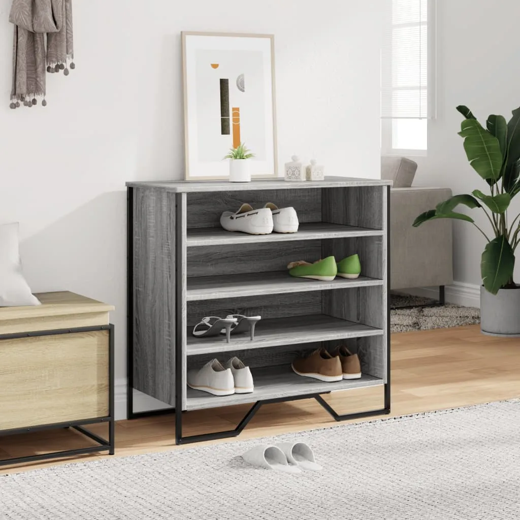 Shoe Cabinet Grey Sonoma 80x38x78 cm Engineered Wood