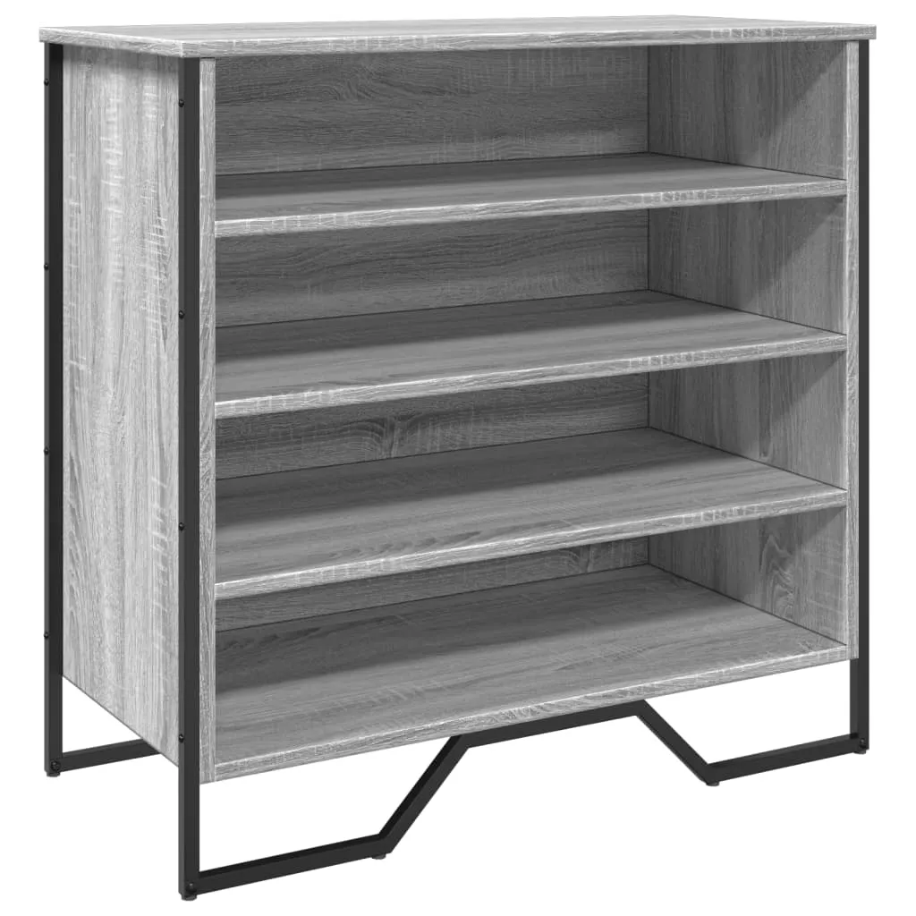 Shoe Cabinet Grey Sonoma 80x38x78 cm Engineered Wood