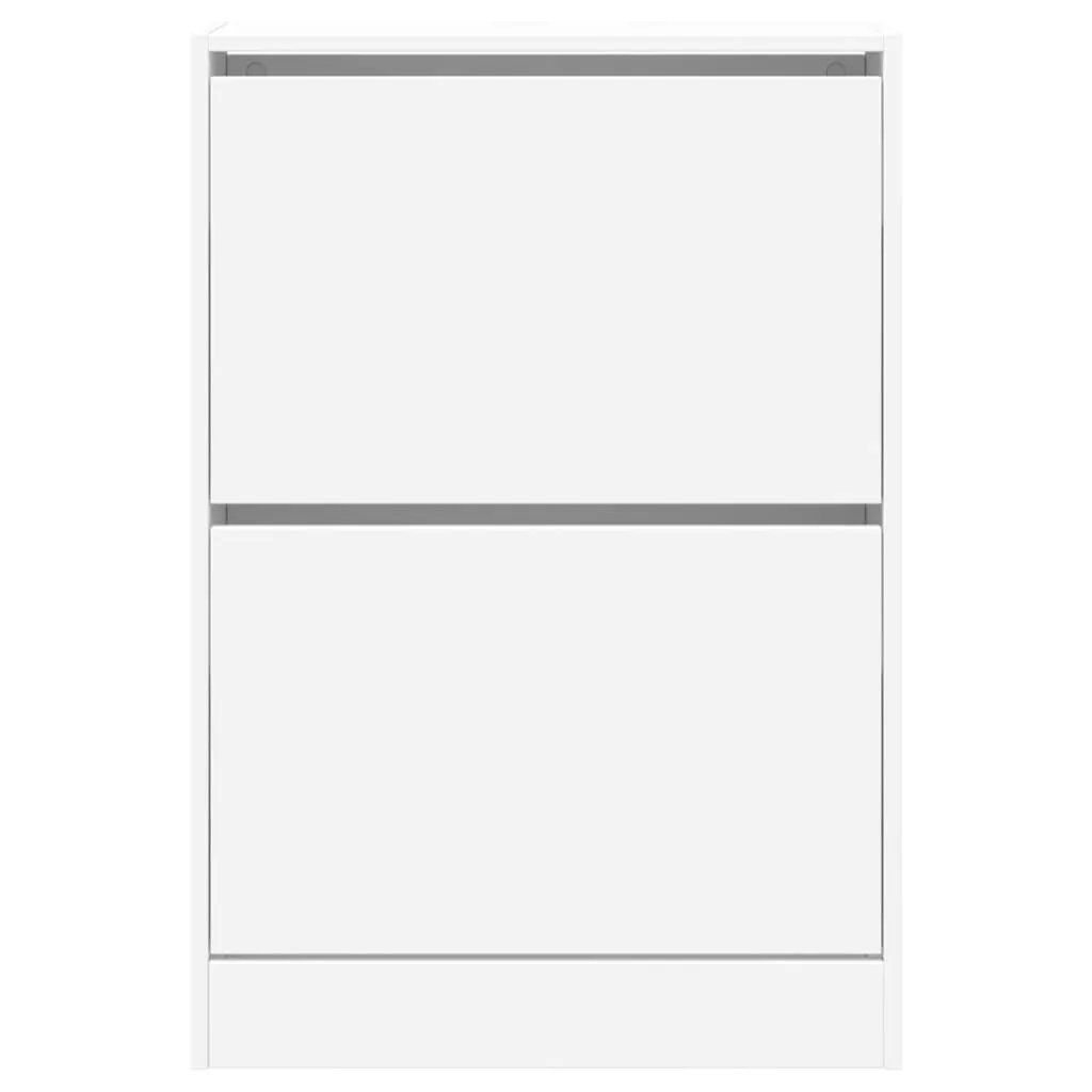 Shoe Cabinet White 60x21x87.5 cm Engineered Wood