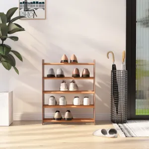 Shoe Rack Brown 65x24x81 cm Engineered Wood
